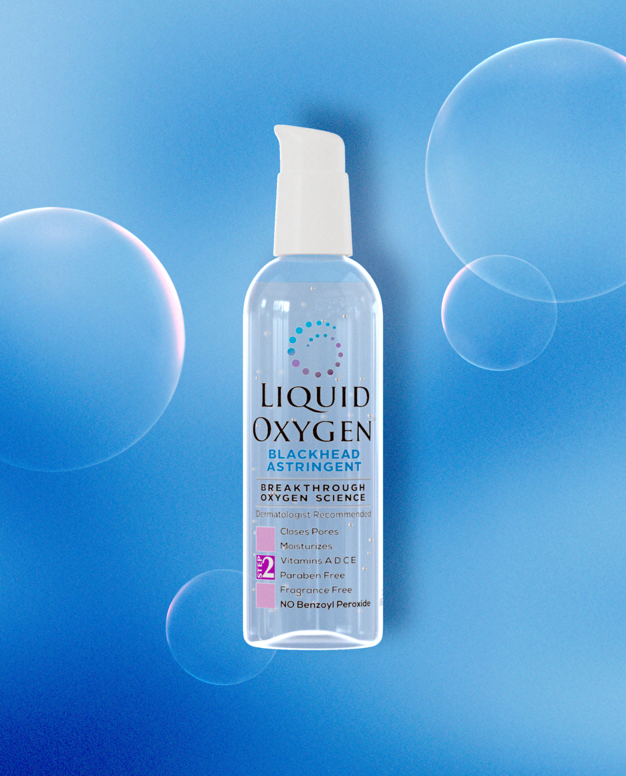 Bottle of Liquid Oxygen Blackhead Astringent